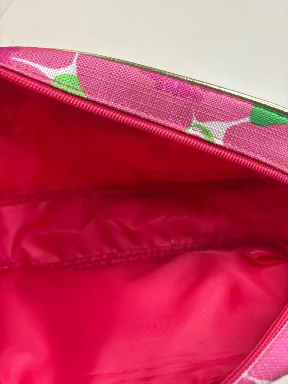 Lilly Pulitzer x Estée Lauder Floral Makeup Bag Pink Green Cosmetic Travel Case